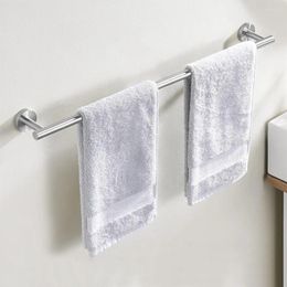 Shower Curtains Bathroom Towel Bar Holder For Wall Hardware Set Accessories Kit Brushed Stainless Steel Round Rack