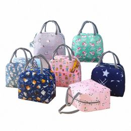 lunch Bag Carto Thermal Insulated Lunch Box Bento Pouch Kid Adult Office Workers Picnic Ice Pack School Student Food Ctainer 46u1#