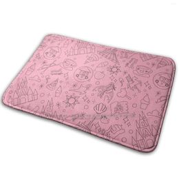 Carpets Magical Pattern ( Pink ) Mat Rug Carpet Anti - Slip Bedroom Entrance Door Magic Kingdom World Small Fantasmic Princess