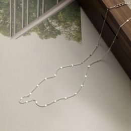 Pendants LAVIFAM 925 Sterling Silver Thin Necklace For Women Korean Ins Style High-grade Collar Bone Chain Clavicle Neck Jewellery