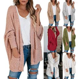 Women's Knits 2024 Winter Large-size Knitted Cardigan Coat Long Oversized Sweater White Cropped Cardigans Pink Crop Top Loose Streetwear