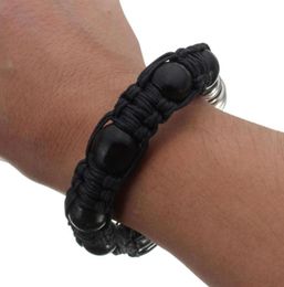 Charm Bracelets Fashion Unisex Knotting Beaded Tobacco Pipe Handwoven Bracelet Bangle Jewelry4178887