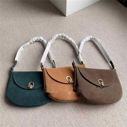 Underarm Tote Bag Leather Half Moon Hobo Bag Unisex Luxury Handbag Vintage Totes Womens Designer Bag Lady Flat Shoulder Strap Crossbody bags Purse