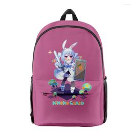 Backpack Trendy HOLOLIVE VTuber Usada Pekora Pupil Bookbag Notebook Backpacks 3D Print Oxford Waterproof Boys/Girls Travel