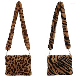 Bag Korean Style Trendy Personality Leopard Print Plush Shoulder Wild Girl Messenger