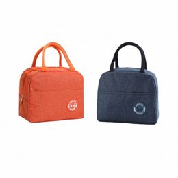 school Student Work Lunch Box Bag Nyl Portable Zipper Waterproof Lunch Bag Thermal Insulated Fresh Cooler Bags Food Picnic Bag u2VB#