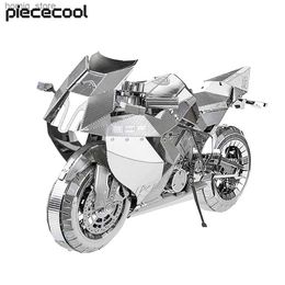 3D Puzzles Piececool Model Building Kits Motorcycle 3D Metal Puzzle Jigsaw DIY Creative Toys for Kids Birthday Gifts Y240415