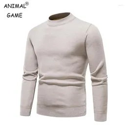 Men's Sweaters Sweatwear Solid Colour Sweater Autumn Warm Winte Crew Neck Pullover For Daily Wear Knitting Wool Turtleneck