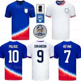 2024 Copa America Men United States Soccer Jerseys US 5 ROBINSON 7 REYNA 14 WRIGHT 9 PEPI 4 ADAMS 1 TURNER PULISIC AARONSON MCKENNIE Football Shirt Kits National Team