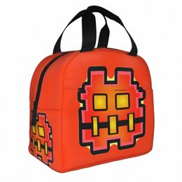 geometry Cube Gaming Insulated Lunch Bags Thermal Bag Lunch Ctainer D Cube Game Tote Lunch Box Food Storage Bags Outdoor q01X#