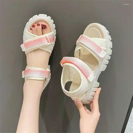 Slippers Number 41 Round Toe Flip Flops For Women Brands Beige Shoes Bath Sandals Sneakers Sport Wide Foot Super Deals