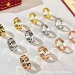 Card ring Yun Family Fresh Six Nail Ring Personalized LOVE High end Exquisite Couple Ring with Colorless Ring Trend