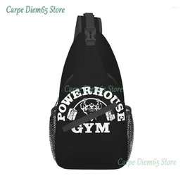 Backpack Powerhouse Gym Sling Chest Bag Custom Bodybuilding Fitness Muscle Shoulder Crossbody For Men Cycling Camping Daypack