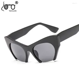 Sunglasses Fashion Half Frame Cat Eye Women Shade Retro