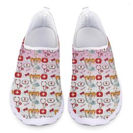 Casual Shoes Cartoon Female Loafers Womans Slip On Flats Plus Size For Women 2024 Summer Mesh Sneaker Ladies Footwear