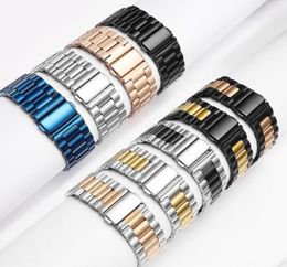 Luxury Classic Stainless Steel Metal Band with Adapter for Watch Strap Wristband Folding Buckle for iWatch 38mm 42mm 40mm 4420953459721764