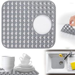 Table Mats Kitchen Sink Protector Mat Heat Resistant Silicone Non-slip Drain Pad Bottom Accessories Dropship