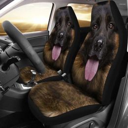 Car Seat Covers German Shepherd Funny Face 091706 Pack Of 2 Universal Front Protective Cover