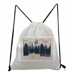 custom Eco Friendly Drawstring Pocket Leopard Letter Print Backpacks For Students High Quality String Shoes Bag School Book Bag L18q#