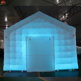 Outdoor Activities Free Air Ship Custom Nightclub Inflatable Tent Disco Light Tent Party Cube Bar Tent Inflatable Night Club Tent With Fog Machine