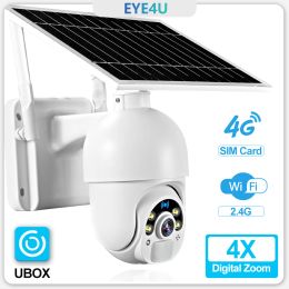 System 4g Solar Camera 1080p Hd Wireless Outdoor 360 Security Camera Video Surveillance Cctv Long Standby Wifi Motion Detection Ubox