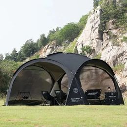 Outdoor Camping Shade Tent Family Travel Rain and Sun Protection PU3000MM Silver Coated Canopy Ball Dome ultralight tent 240416