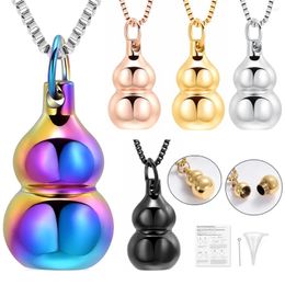 Pendant Necklaces Personalized Cremation Jewelry Calabash Urn Necklace For Ashes Memorial Keepsake