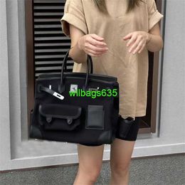 Cargo Totes Bk Cloth Handbag Sex Free Cargo 35 Platinum Bag Genuine Leather Canvas Mens Travel Handbag Large Capacity Womens One Shoulder Cros have logo HBT8XE