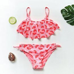 Women's Swimwear 2-12Years Children Girls Swimsuit Kids Beach Wear Bathing Suit Bikini Set Biquini Infantil-ST108MIX