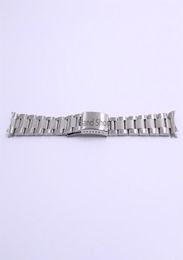 CARLYWET 19 20mm Stainless Steel Silver Middle Polish Hollow Curved End Solid Screw Links Watch Band Strap Old Style Bracelet343g2820455