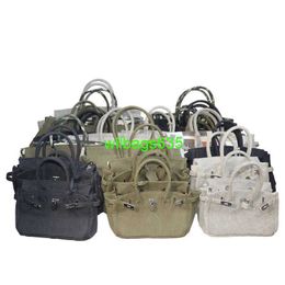 Bk Totes Trusted Luxury Cloth Handbag 2024 New Fashion Trend Creative Personality Art Army Green Old Oblique Straddle Tote Handheld Canvas Wo have logo HBZIGU