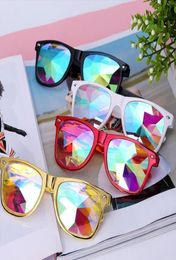 Kaleidoscope Glasses Rave Festival Party Edm Sunglasses Diffracted Lens Lunette De Soleil Femme Lentes2522875
