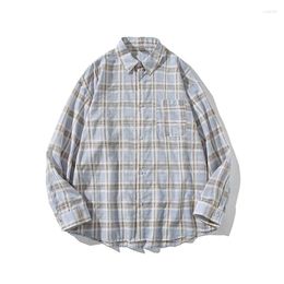 Men's Casual Shirts Men Women Summer Ultrathin Causal Long Sleeve Plaid Sunscreen Cityboy Gril Streetwear Outdoor Loose Oversize Blouses