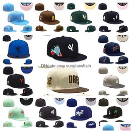 Ball Caps Est Fitted Hats Baseball Sizes Hat Designer All Teams Logo Cotton Embroidery Era Cap Snapbacks Athletic Street Outdoor Spo Dhzkn