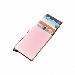 stainl Steel Credit Card Holder Men Slim Anti Protect Travel ID Cardholder Women Rfid Wallet Metal Case Porte Carte Quality N1N5#