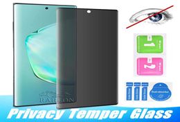 Privacy Screen Protector 3D Curved AntiSpy 9H Hardness Protective Edge Glue Tempered Glass For Samsung Galaxy S23 Ultra S22 Plus 9682094