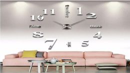 3d big acrylic mirror wall clock brief diy quartz watch still life clocks living room home decor mirror stickers wall decor12233427