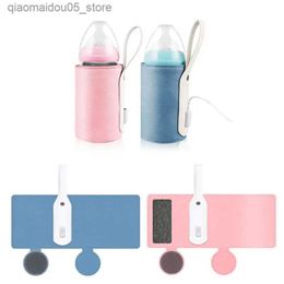 Bottle Warmers Sterilizers# Portable baby bottle heater USB charging heating bag keeps baby milk or water warm Q240416