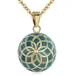 Pendant Necklaces Eudora Harmony Gold Green Flower Ball Necklace Chime Maternal Bola Bell Appease Foetal Prenatal Pregnant Women Je5197155