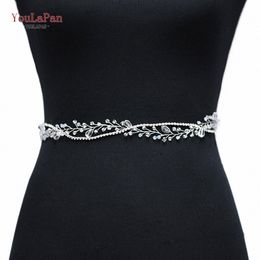 youlapan SH93 Clear Crystal Bridal Belts Thin Bridal Belt Rhineste Bridal Belt Accories Belt for Dr Wedding Accories q06X#