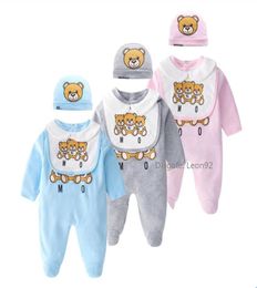 Kids Designer Clothes Girls Boys Baby Brand Toy Bear Clothes Cotton Newborn M bear Rompers Toddler Designer Clothes Infant Bibs Ju5957466