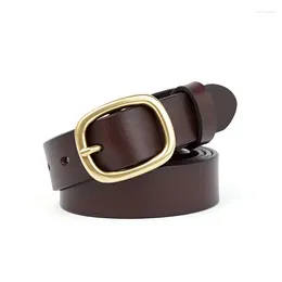 Belts Fashion Women's Leather Belt Korean Version Simple Ladies Genuine Casual All-match Waist