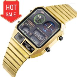 Wristwatches HUMPBUCK Electronic Movement Watch Multi-functionality Temperature Detection Timepiece For Smart Living