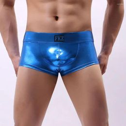 Underpants Men Soft Underwear Elastic Men's Low Waist Glossy Breathable Boxer Slim Fit Design For