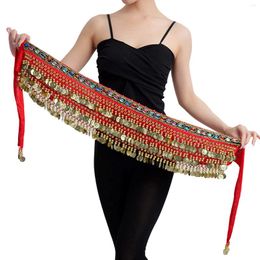 Stage Wear Hip Scarf Dance Performance Golden Sequins Coin Skirt Wrap Suitable For Women Girls
