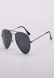 TOP quality classic pilot style sunglasses men women 55mm 58mm 62mm size real glass lenses sun glasses6662188