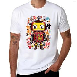 Men's Tank Tops Robot Series Graphic Illustration T-Shirt Sweat Shirt Funny T Man Clothes T-shirts Heavyweight Shirts For Men