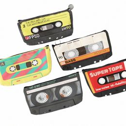 vintage Cassette Music Tape Cosmetic Bag For Men Women Travel Wedding Party Clutch Bags Makeup Accories Organiser Storage Bag n2q3#