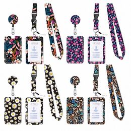 ladies Girls Fr ID Credit Bank Card Holder Students Bus Card Case Lanyard Child Visit Door Identity Badge Cards Cover Case q2c8#