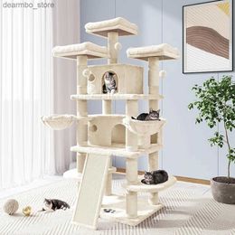 Cat Carriers Crates Houses New 68 Inches Catry Cat Tree/Cat Tree House and Towers for Lare Cat/Cat Climbin Tree with Cat Condo/Cat Tree Scratchin Post L49